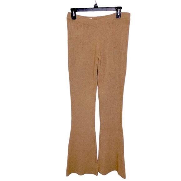 NWT SER•O•YA Brown London Pants Knit Flare High Rise Slight V Waist Size Large‎ - Picture 5 of 15